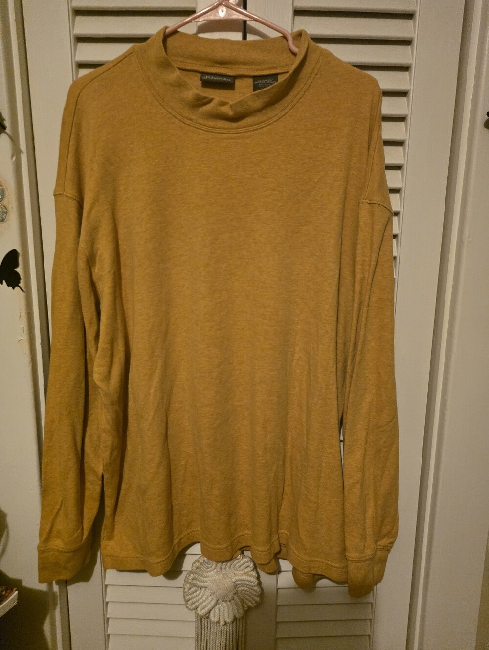 St. John's Bay Men's Mustard Long-Sleeve Crewneck